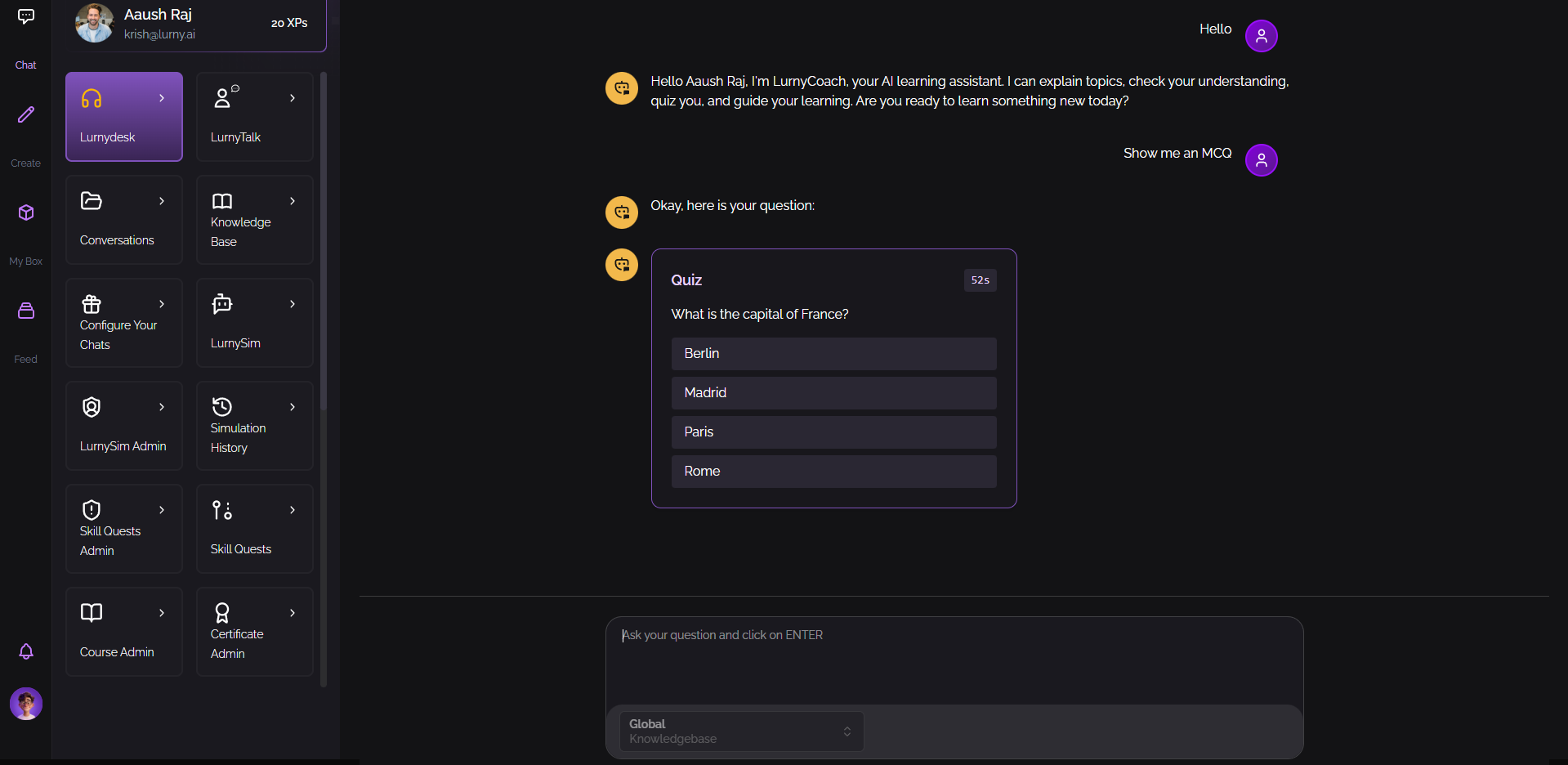 LurnyDesk: AI Interactive Learning Platform