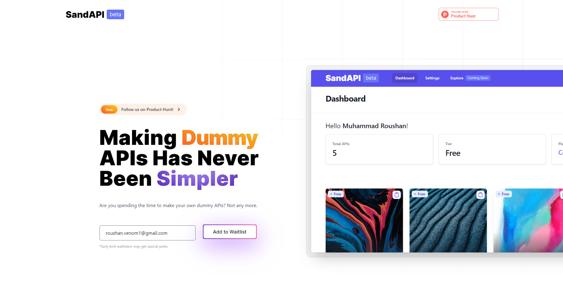 SandAPI: Dynamic API Endpoint Builder (No Code Required)